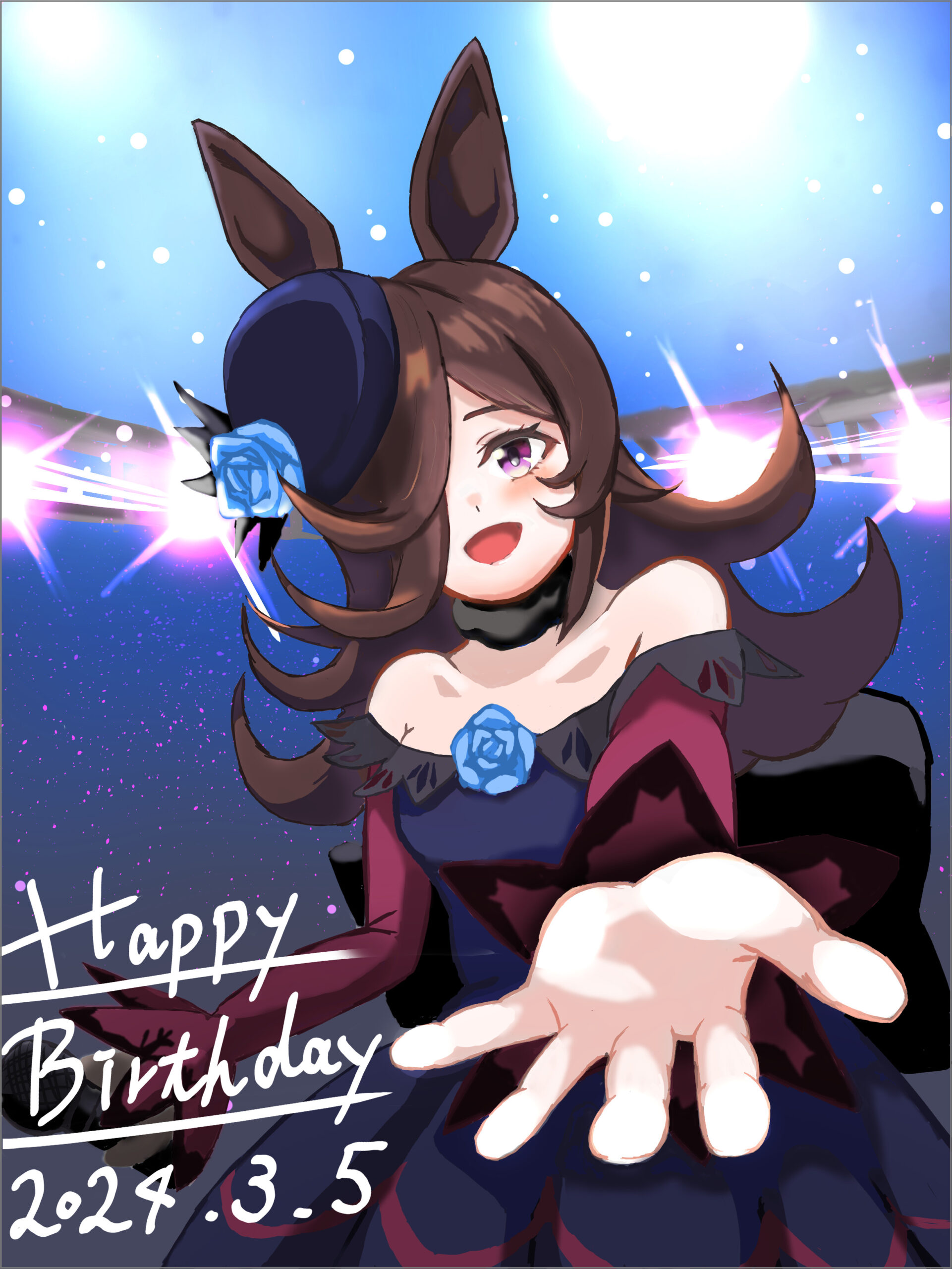 ライスシャワーの誕生日絵